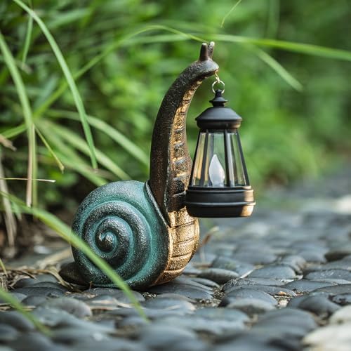 Solar Garden Snail Statue,Lawn Decor Statue for Patio, Balcony, Yard Ornament - Mothers Day Gifts for Mom Grandma Women - Image 6