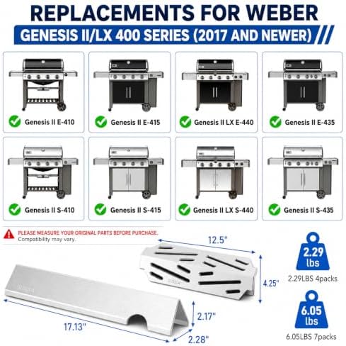 SUS304 Grill Parts for Weber Genesis II E-410, E/S-415/435/440 GS4 Grills - Image 2