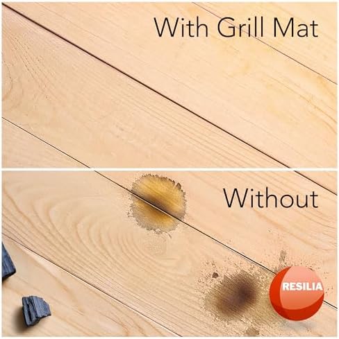 RESILIA Large Under Grill Mat – Heavy Duty, Reusable Outdoor Floor Protector Mats for Deck, Patio, & Garage – 72 Inch x 48 Inch with 12 Inch Splatter Protection Lip, Black Orange Peel, Made in the USA - Image 6