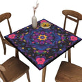 Square Fitted Tablecloth with Elastic, Mandala Madness Pattern Printed on Fade Resistant Folding Table Square Cover, Ideal for Buffet Catering Community, Fit for 40" x 40" Square Tables by JRBSZMI2