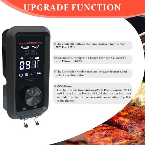 Replacement 80147 Digital PID Vertical Control Board Parts for PBV4PS2, Compatible with Pit Boss Pro Series II 4-Series Wood Pellet Vertical Smoker, Comes with WiFi and Bluetooth Function - Image 4