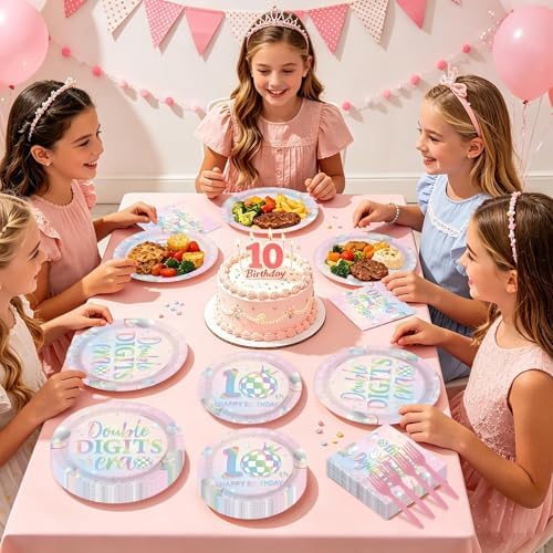 96Pcs 10th Birthday Party Decorations for Girls, Serves 24 - Image 7