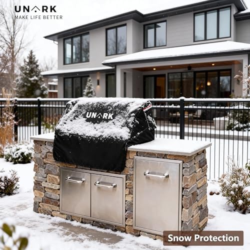 Built-in Grill Cover for Outdoor Grill, 32 Inch Island BBQ Covers for Outside Kitchen Grill Covers Heavy Duty Waterproof with Plush Lining (32" W x 26" D x 24" H Inches, Black) - Image 7