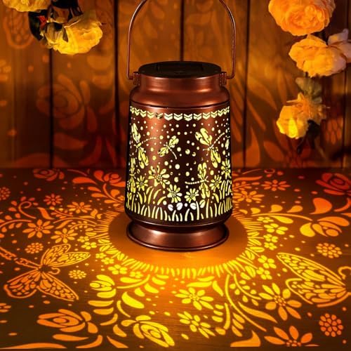 Solar Lanterns Outdoor Waterproof Gifts for Women Grandma Gifts by HOFLYW