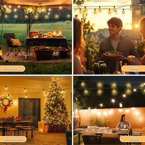 SANBEN Outdoor String Lights-50ft 25+1 G40 Bulbs Patio Lights with Remote - Image 6