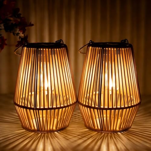 2PCS Solar Lanterns Outdoor Waterproof Garden Gifts for Women Mom Grandma by Danhh