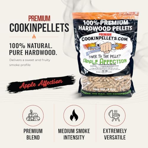 CookinPellets Premium Apple Affection Hardwood Smoking Pellets, 3lb, 5-Pack - Image 3