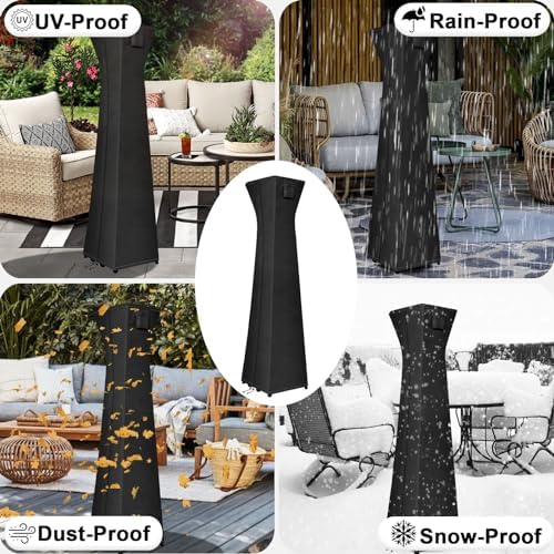 OutdoorLines Waterproof Patio Heater Covers with Zipper and Storage Bag, - Image 7