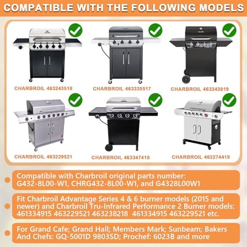 G432-8L00-W1 Lid Temperature Gauge for Charbroil Advantage 4/6 Burner Grill - Image 2
