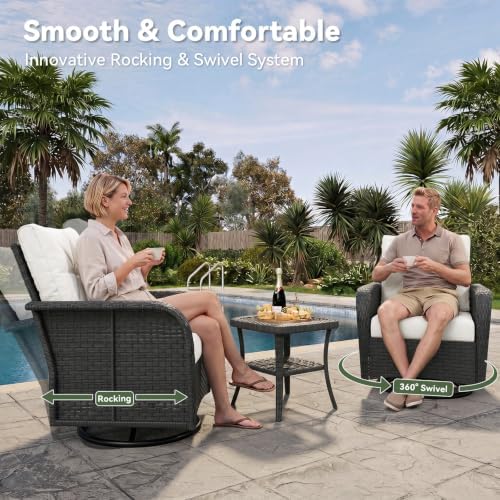 Aoxun 7-Piece Wicker Rattan Patio Furniture Set with 44" Fire Pit Table - Image 3