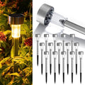 GIGALUMI 16 Pack Solar Lights Outdoor Waterproof, Stainless Steel by GIGALUMI