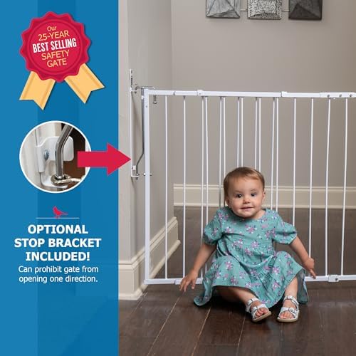 Cardinal Gates MG25 Duragate Baby and Pet Gate, 26.5-41.5 in, White - Image 5