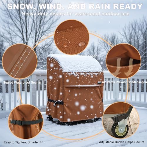 NettyPro Grill Cover for Outdoor Small Grill 32 Inch Waterproof Heavy Duty - Image 3