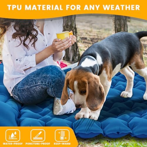 Sleeping Pad, Compact Sleeping Pad for Camping with Pillow Built-in Foot Pump, Inflatable Sleeping Mat for Travel Backpacking Hiking Sleeping Bag Tent, Outdoor Adventure Camp Gear - Image 6