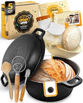 CRUSTLOVE 5 QT Pre-Seasoned Dutch Oven for Bread Baking with Lid and Kit by CRUSTLOVE