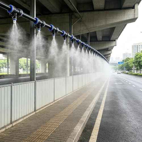 Adjustable Cooling Misting System for Gardens & Patios | Leakproof Connections & Custom Length Irrigation Kits (75m/246ft) - Perfect for Outdoor Spaces! by Unknown