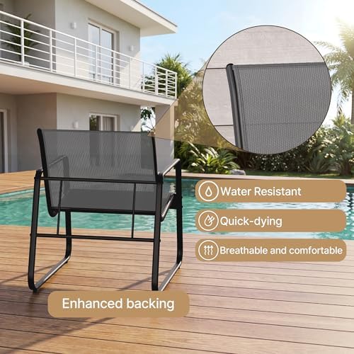 Gizoon Patio Chairs Set of 2, 3PCS Patio Furniture Set, Balcony Chair Set - Image 6