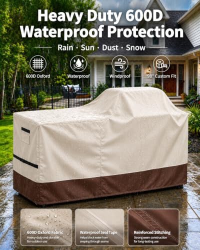98 Inch Extra Large Island Grill Cover Island with Left/Right Grill Head - Image 5