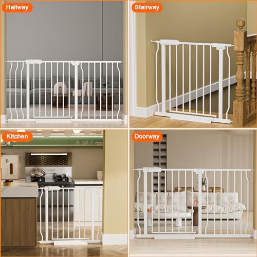 71.5 to 76.38 Inch Extra Wide Baby Gate for Doorway Stairs - Image 5