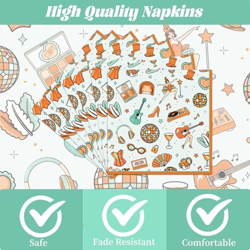 Showgirl Themed Party Decorations - 96PCS Life of Birthday Girl Party Plates Napkins and Forks Disposable Dinnerware Set, Showgirl Themed Bday Decor Supplies Serves 24 - Image 3