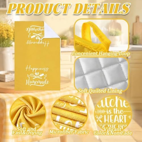 Sratte 6 Pcs Kitchen Decor Accessories Set, Yellow - Image 5