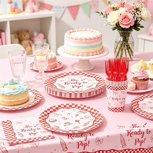 121PCS She's Ready to Pop Baby Shower Decorations for 24 Guests - Image 7