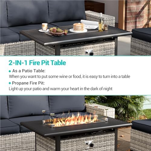 Outdoor Patio Furniture Set PE Wicker Rattan Outdoor Sectional Sofa - Image 4
