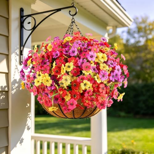 24 Bundles Artificial Flowers for Outdoors Decor, Faux Mums Plants Fake Silk Daisy Flora, UV Resistant Realistic Faux Plants Greenery for Outside Indoor Porch Patio Window Box Planter Home Decor - Image 3
