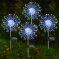 Solar Garden Lights Outdoor, 4 Pack 120 LED Twinkling Firework Lights Decorative with 2 Modes, Outdoor Waterproof Solar Starburst Light for Outside Yard Pathway Garden Decor, Multicolor by Yaafen