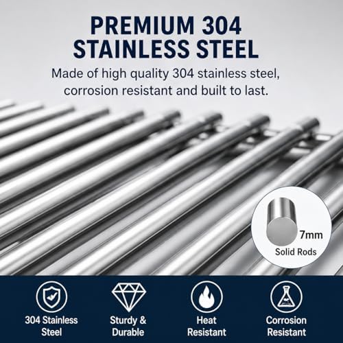 Uniflasy 304 Stainless Steel Grill Grates for Weber Genesis II 300, 18.75" - Image 5
