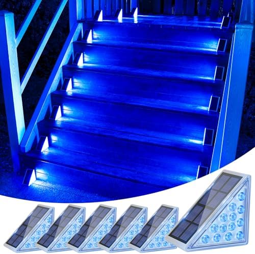 VOLISUN Solar Stair Lights 6 Pack, Solar Step Lights Outdoor Waterproof by VOLISUN