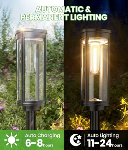 BITPOTT Solar Lights Outdoor, 8 Pack, Warm White, IP65 - Image 4