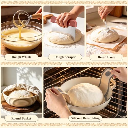 Umite Chef 6QT Enameled Cast Iron Dutch Oven for Bread Baking - Image 4