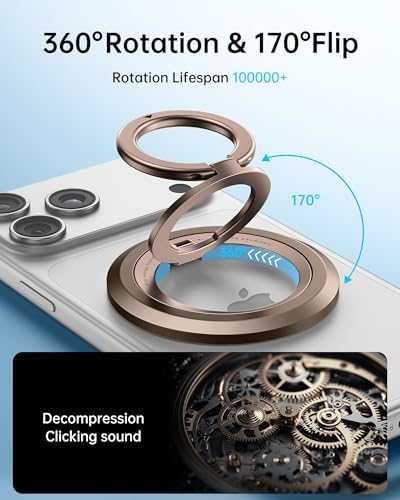 SYNCWIRE Magnetic Phone Ring Holder, for MagSafe Phone Grip Stand Kickstand - Image 2