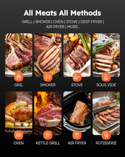 Wireless Meat Thermometer Digital, Smart Bluetooth Instant Read, Grey - Image 7