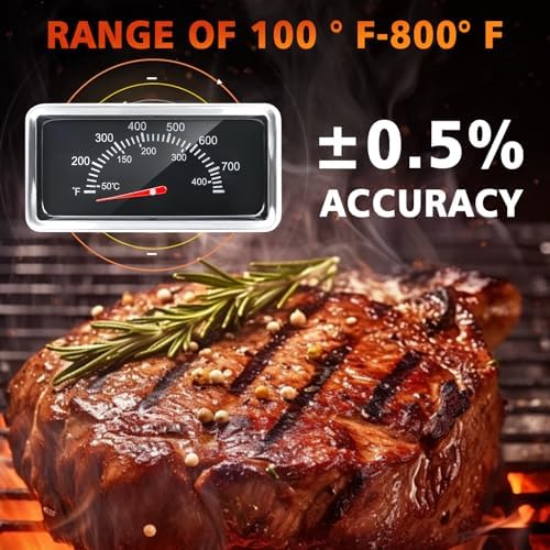 Hisencn 3.6'' Thermometer Replacement for Nexgrill 720-0830A 720-0882A - Image 4