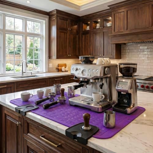 MicoYang Silicone Dish Drying Mat for Multiple Usage,Easy clean,Eco-friendly,Heat-resistant Silicone Mat for Kitchen Counter or Sink,Refrigerator or Drawer Liner Purple 4XL 32 inches x 18 inches - Image 6