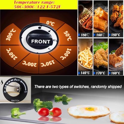 INTBUYING 2 Burners Commercial Flat Top Grill Gas Griddle 2000Pa Non-Stick Plate Flat Adjustable Temperature for Home Party Camping - Image 4