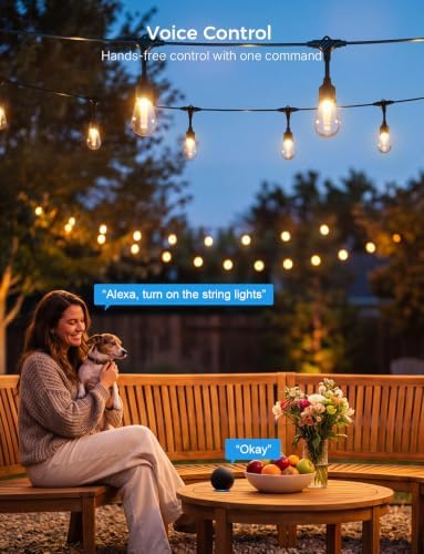 XMCOSY+ Smart Outdoor String Lights 49FT, LED Patio Lights with App Control - Image 5