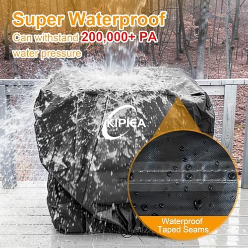 Kipiea 600D Heavy Duty Grill Cover for Traeger Flatrock 3 Zone & 2 Zone, Waterproof Flat Top Griddle Cover with Windproof Buckles, Gas BBQ Grill Covers for Outside Anti-UV, No Tear, No Fading - Image 4