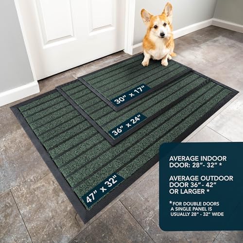 ubdyo Extra Durable Door Mat Outside Entrance (30" x 17", Bright Green) - Image 3