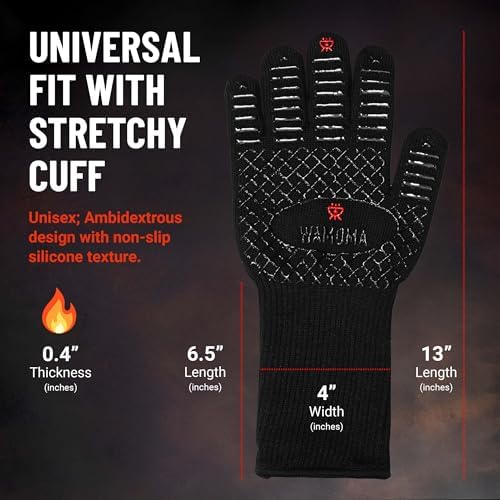Meat Thermometer + BBQ Gloves - Grill Master Kit with Smart Wireless Cooking Thermometer & Extra Long Heat-Resistant BBQ Gloves for Kitchen, Grilling, Oven Baking, Meat Smoking - Image 5