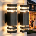 Black Exterior Lighting Fixtures LED Porch Lights Outdoor Sconce Waterproof by LINSHINY