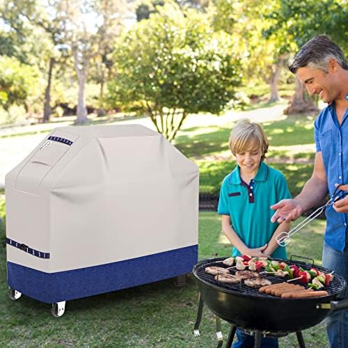 59 Inch Grill Cover Waterproof for Weber Genesis, Navy - Image 6