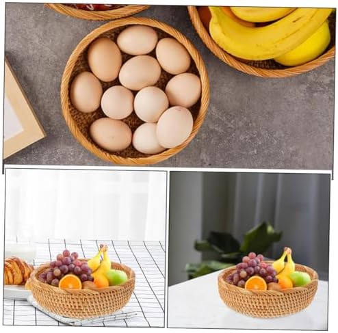 Rattan Woven Picnic Basket for Fruit and Snacks, Vintage Style - Image 3