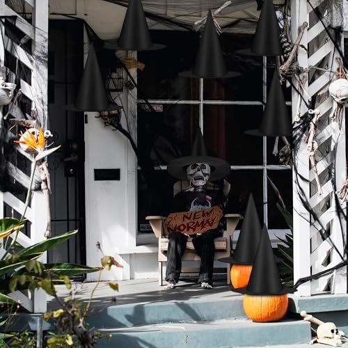 48 PCS Halloween Witches Hat, Black Hanging Halloween Decorations Bulk - Image 6