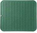 MicoYang Silicone Dish Drying Mat for Multiple Usage,Easy clean,Eco-friendly,Heat-resistant Silicone Mat for Kitchen Counter or Sink,Refrigerator or Drawer Liner Green 2XL 24 inches x 18 inches by MicoYang