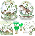 170Pcs Dinosaur 2nd Birthday Party Decorations for Boy, Serve 24 by Greencian
