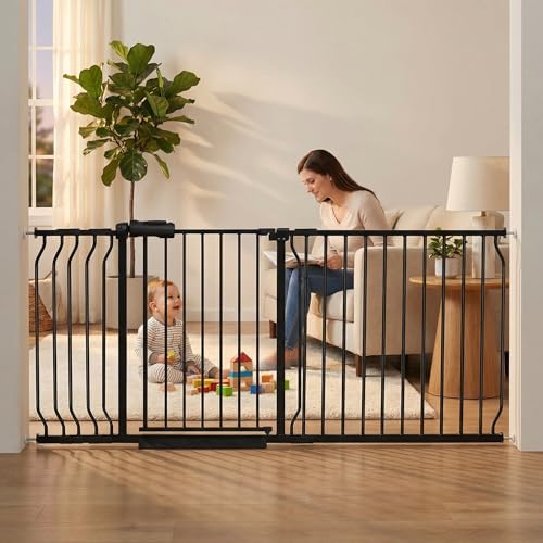 67 to 71.5 Inch Extra Wide Baby Gate for Doorway Stairs by HOOOEN
