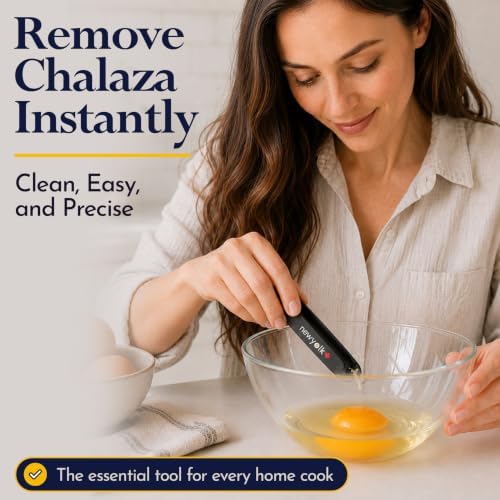 The Original Egg Tool. Engineered to instantly pick up that nasty glob of chalaza membrane off egg yolks. Picks up broken eggshell fragments with ease. Essential Kitchen Tool for food competitions. - Image 2